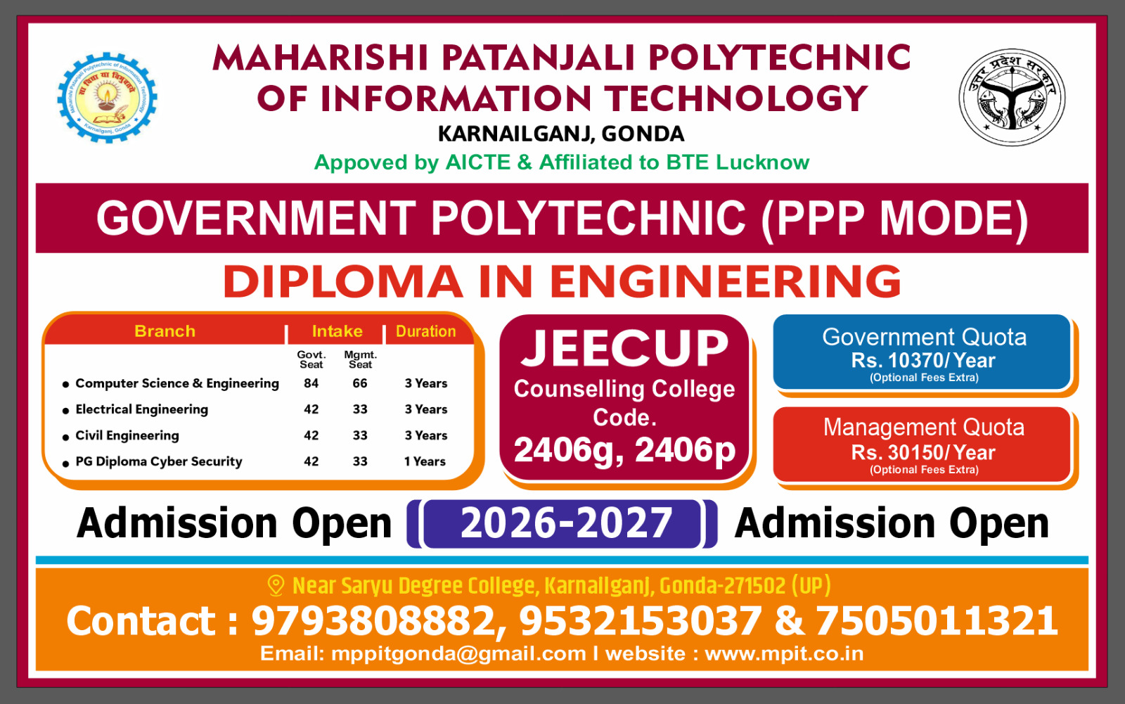 Admission Open Flyer